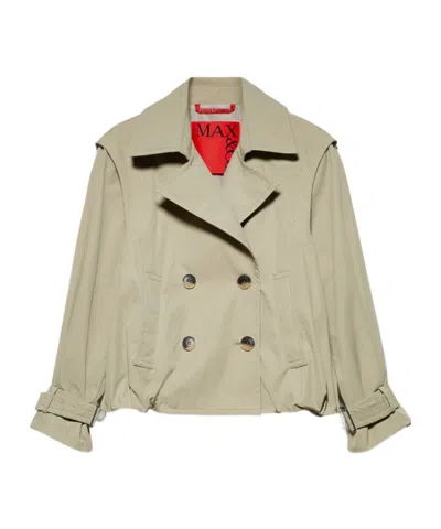 Maxco. Cropped Nylon Jacket In Green