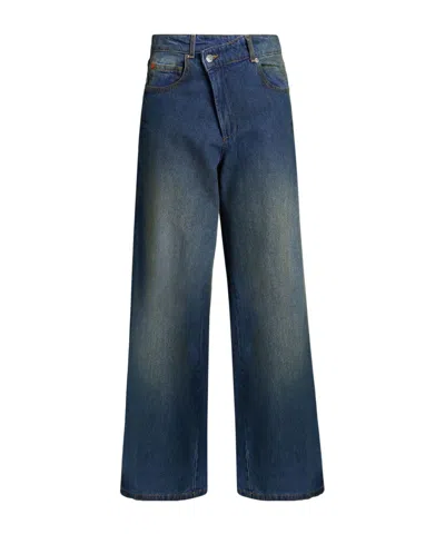 Maxco. Dark Loose-fitting Jeans In Blue
