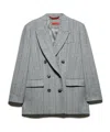 Maxco. Double-breasted Flannel Suit Jacket In Gray