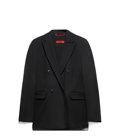 Maxco. Double-breasted Suit Jacket In Black