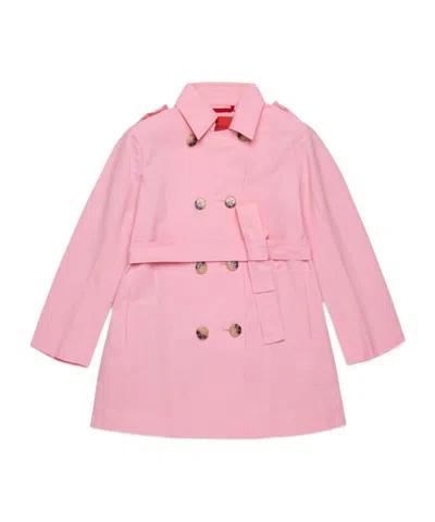 Maxco. Double-breasted Trench Coat In Pink