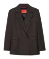 Maxco. Double-breasted Wool Blend Suit Jacket In Black