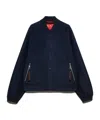Maxco. Double-layer Wool Bomber Jacket In Blue