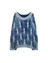 Maxco. Double-sided Knitted Pullover In Blue