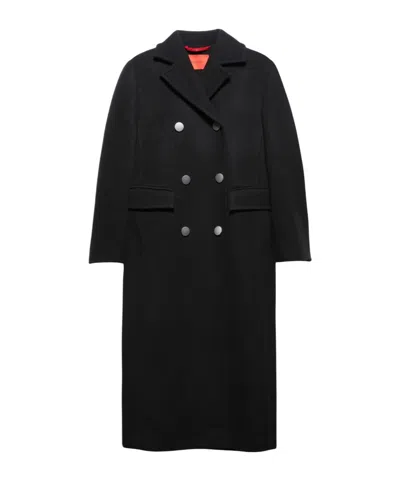 Maxco. Double Wool Coat In Black