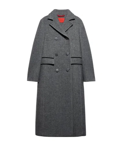 Maxco. Double Wool Coat In Black