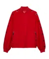 Maxco. Double-woven Wool Bomber Jacket In Red