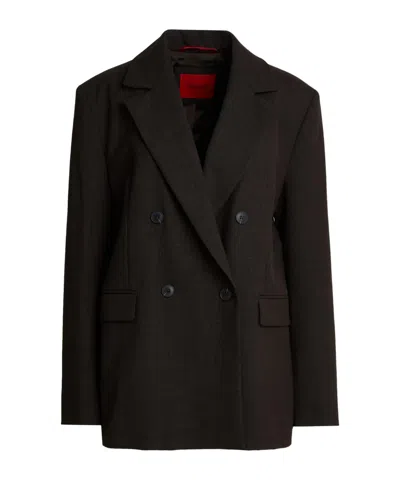 Maxco. Double-breasted Blazer In Black