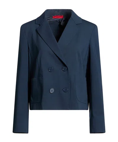 Maxco. Double-breasted Blazer In Blue
