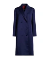 Maxco. Double-breasted Overcoat In Blue