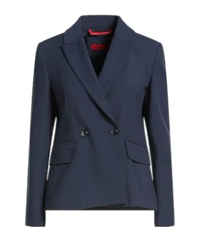 Maxco. Double-breasted Suit Jacket In Black