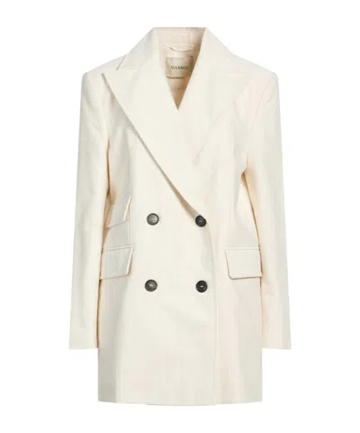 Maxco. Double-breasted Suit Jacket In White
