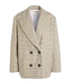 Maxco. Double-breasted Wool Coat In Multi