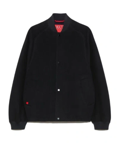 Maxco. Double-woven Wool Bomber Jacket In Black