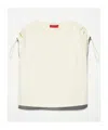 Maxco. Drawstring Cotton T-shirt In Neutral