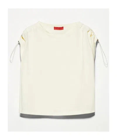 Maxco. Drawstring Cotton T-shirt In Neutral