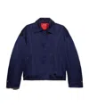 Maxco. Duchesse Satin Bomber Jacket In Blue