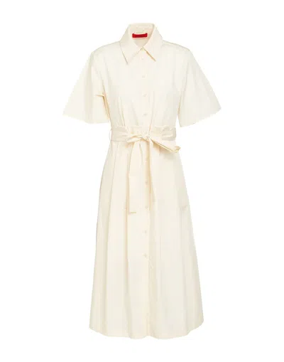 Maxco. Elegant Shirt Dress In White