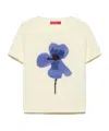 Maxco. Embroidered Knitted T-shirt In Neutral