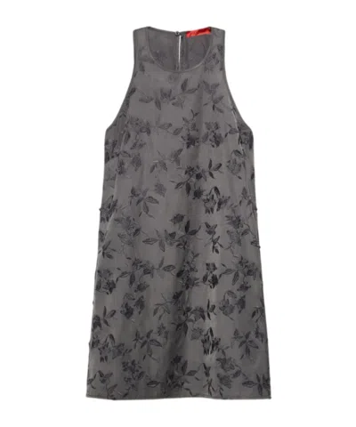 Maxco. Embroidered Taffeta Shift Dress