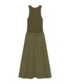 Maxco. Flared Midi Dress In Green