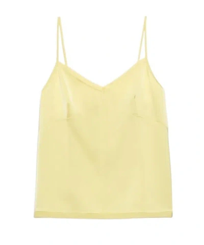 Maxco. Fluid Satin Top In Yellow