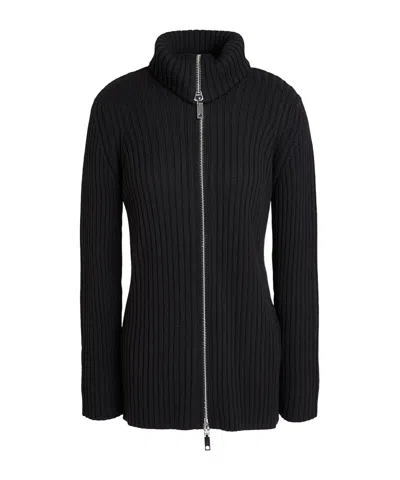 Maxco. Front Zip Cardigan In Black