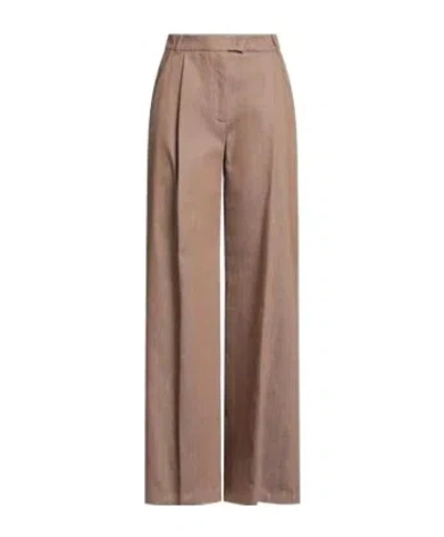 Maxco. High-waist Front-pleated Casual Trousers In Brown