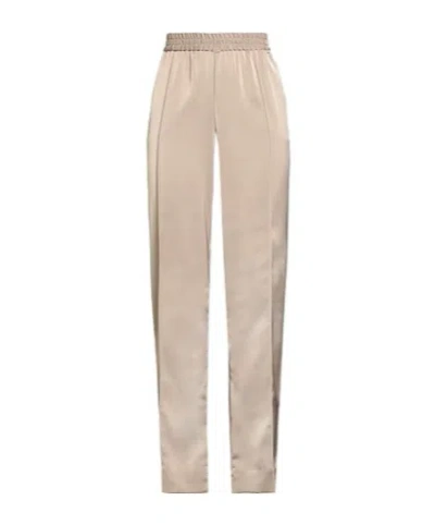 Maxco. High-waisted Straight-leg Long Pants In Neutral