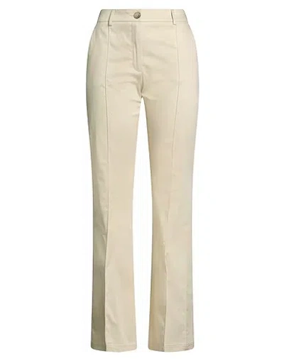 Maxco. High-waisted Straight-leg Trousers In Nude