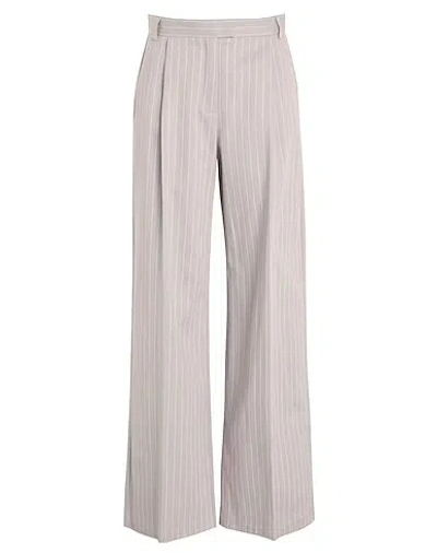Maxco. High-waisted Striped Wide-leg Trousers In Neutral