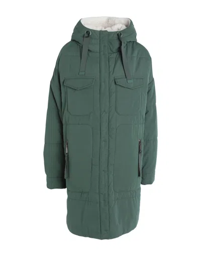 Maxco. Hooded Long-sleeve Cotton-padded Coat With Multiple Pockets In Green