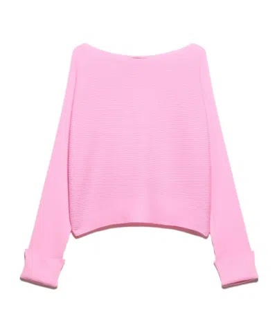Maxco. Horizontal Rib-knit Sweater In Pink