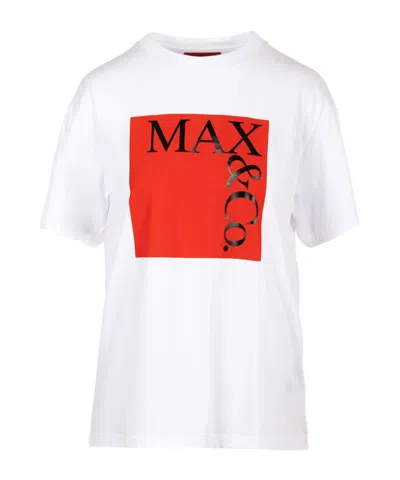 Maxco. Item O-neck Short-sleeved T-shirt In White