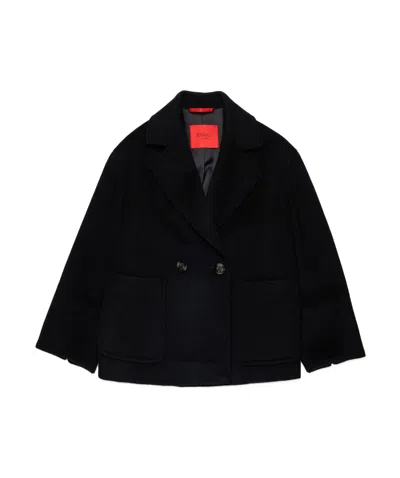 Maxco. Kids Double-breasted Long-sleeved Jacket In Black
