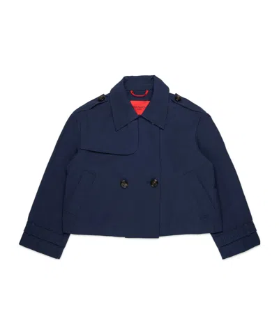 Maxco. Kids Double-breasted Coat In Blue