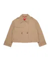 Maxco. Kids Double-breasted Coat In Brown