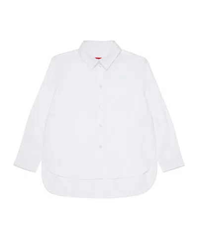 Maxco. Kids Logo Embroidered Long-sleeved Shirt In White