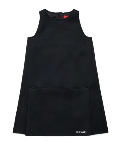 Maxco. Kids Logo Printed Dress In Black