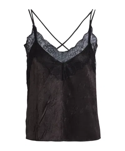 Maxco. Lace Suspenders In Black