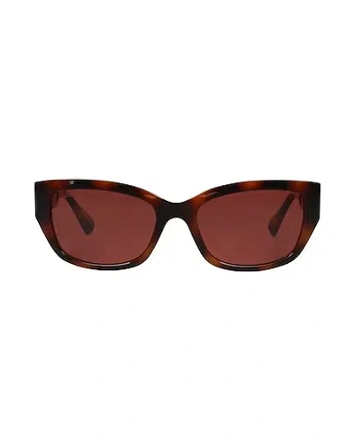 Maxco. Leopard Print Frame Sunglasses In Red