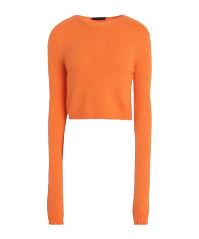 Maxco. Lightweight Knit Crew Neck Long Sleeve Top In Orange