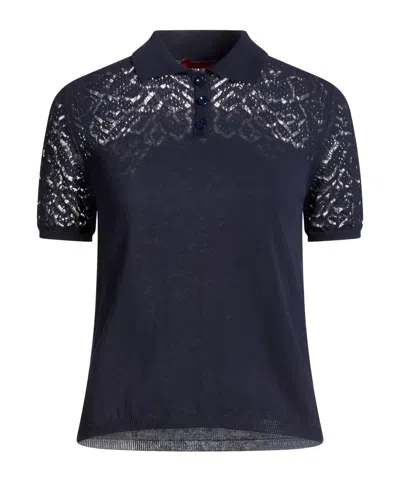 Maxco. Lightweight Knit Jumper In Blue