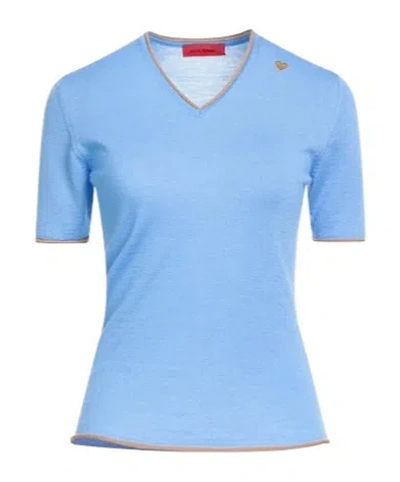 Maxco. Lightweight Knit Short Sleeves In Blue