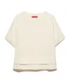 Maxco. Linen Blend Knit T-shirt In White