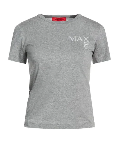Maxco. Logo Crew Neck T-shirt In Gray