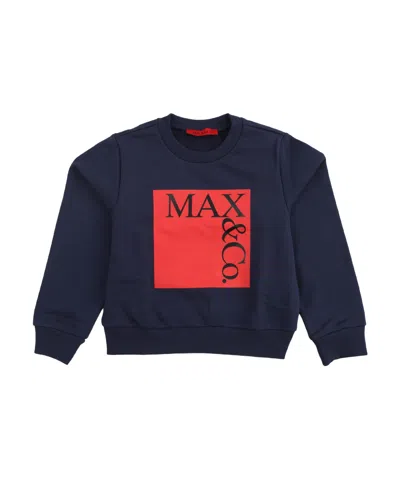 Maxco. Logo-print Crew-neck Sweatshirt In Blue
