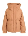 Maxco. Long Hooded Down Jacket In Brown