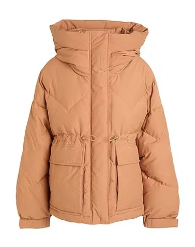 Maxco. Long Hooded Down Jacket In Brown
