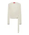 Maxco. Long Sleeve Cardigan In White
